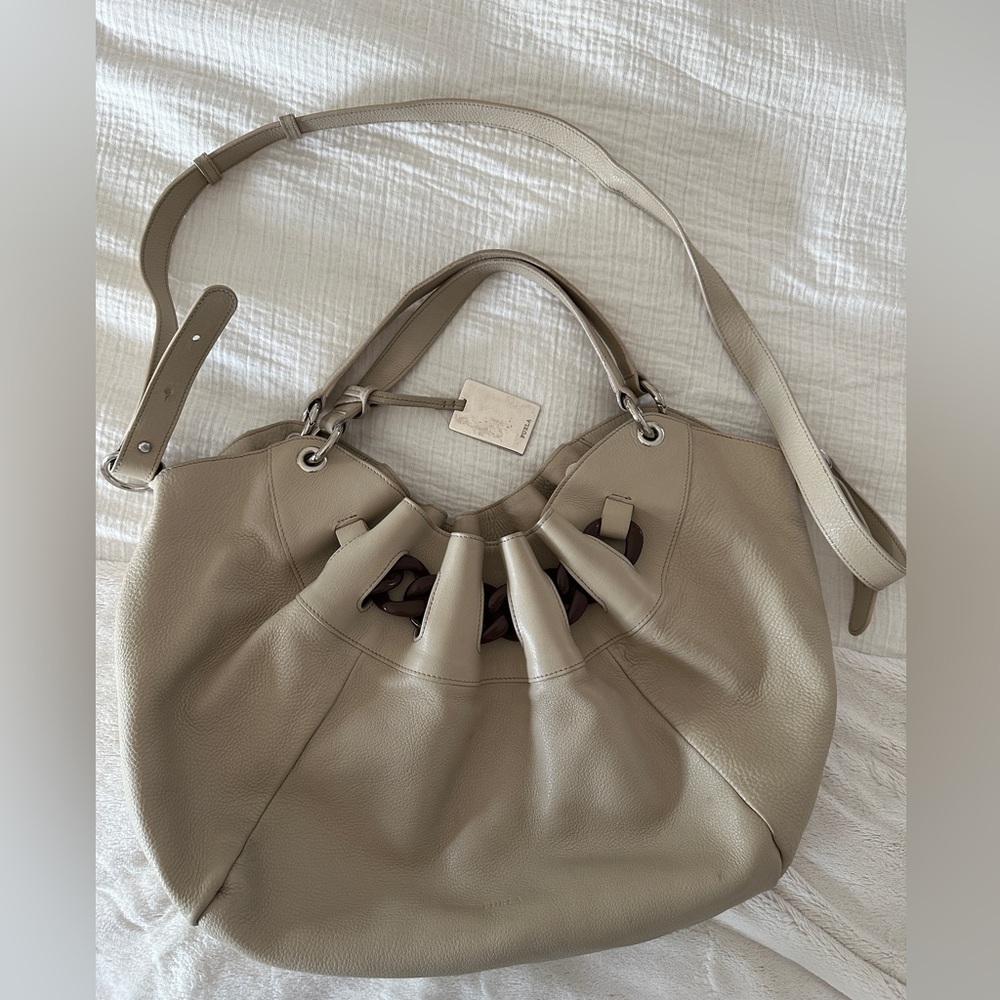 Furla Cream-Sand Colored Handbag - Picture 1 of 14